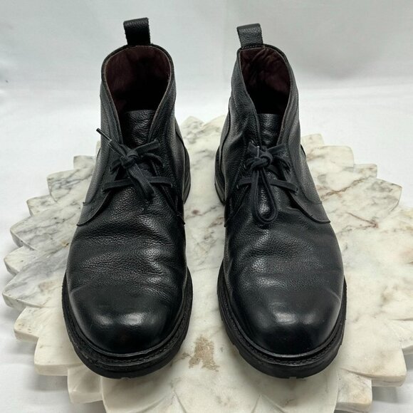 Allen Edmonds ALPINE Weatherproof Genuine Leather Chukka Boots 9D Black Grain - Picture 2 of 16